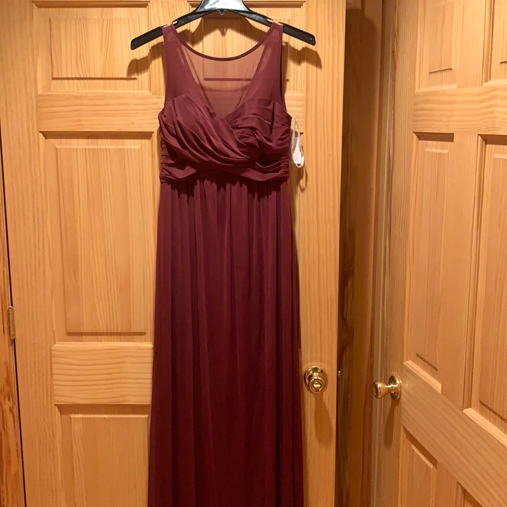 David’s Bridal Size 10 Wine dress